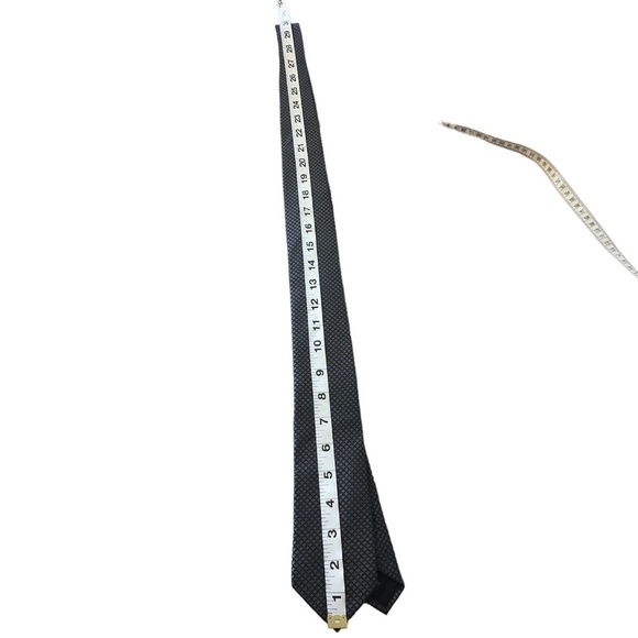 APT 9 100% Silk Tie Men's Size O/S Gray Silver All Over Print - Picture 4 of 8